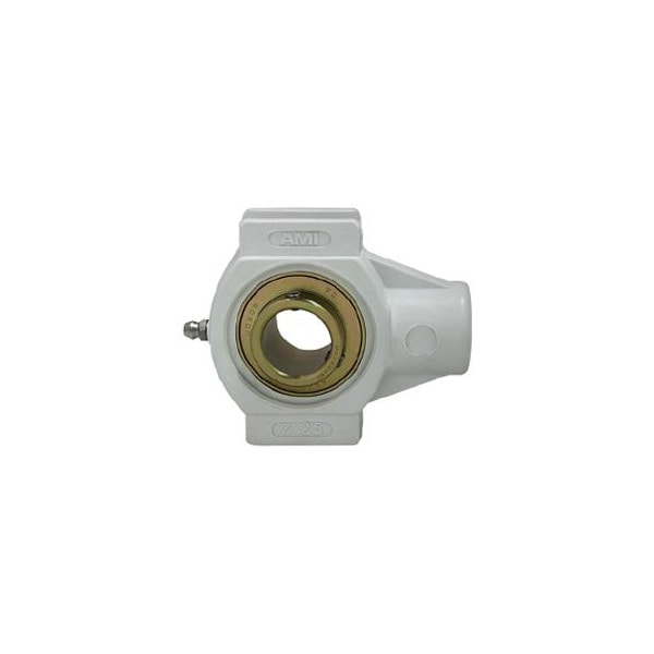 Ami Bearings SINGLE ROW BALL BEARING, 11/4'' ZINC WIDE SET SCREW WHITE